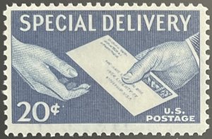 Scott #E20 1954 20¢ Hands and Letter unused hinged