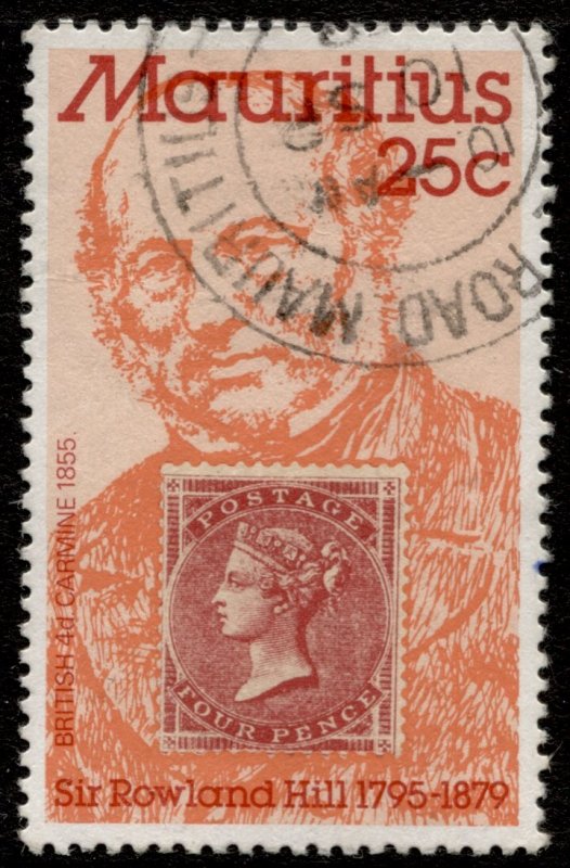 Mauritius #484 Rowland Hill Used CV$0.25