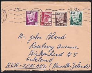 MOROCCO 1955 cover OUJDA to New Zealand....................................A6421