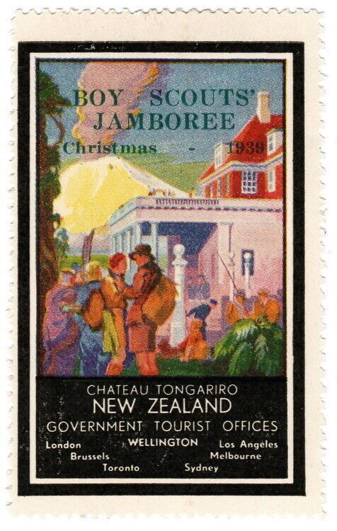 (I.B) New Zealand Cinderella : Boy Scouts Jamboree Overprint (1939)