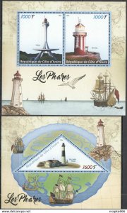 2016 Lighthouses Marine Life Birds Sailing Ships 1+1 ** Ja262