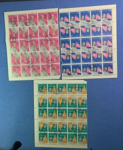 ECUADOR - Scott  751-752B - VF used (may have perf seps) sheet - Pope Paul 1966