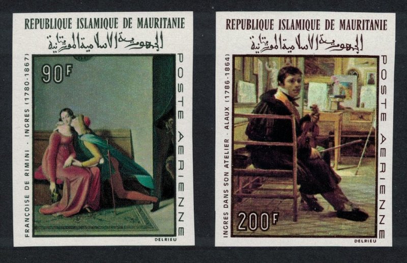 Mauritania Paintings by Jean Ingres 2v Imperf 1968 MNH SC#C66+C69