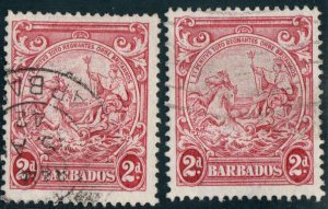 Barbados  #195A, 195B  Used CV $4.75