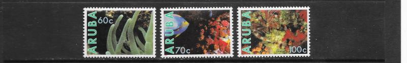 MARINE LIFE - ARUBA #56-58  MNH