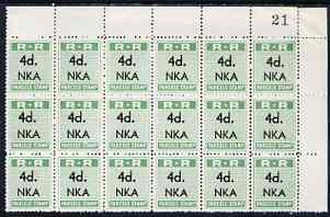 Northern Rhodesia 1951-68 Railway Parcel stamp 4d (small ...