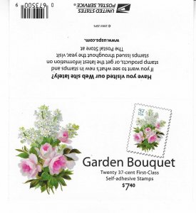 US #3836  37c Garden Bouquet Booklet of 20 (MNH) CV 15.00