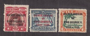 NIUE SC# 67-69  FVF/MOG 1935