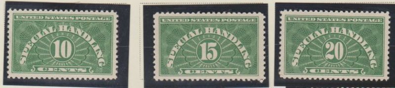 U.S. Scott #QE1-QE3 Special Handling Stamps - Mint NH Set