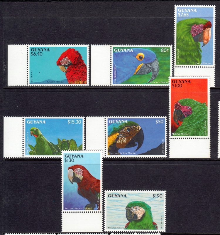 Guyana 1993 Parrots Complete Mint MNH Set SC 2652-2659