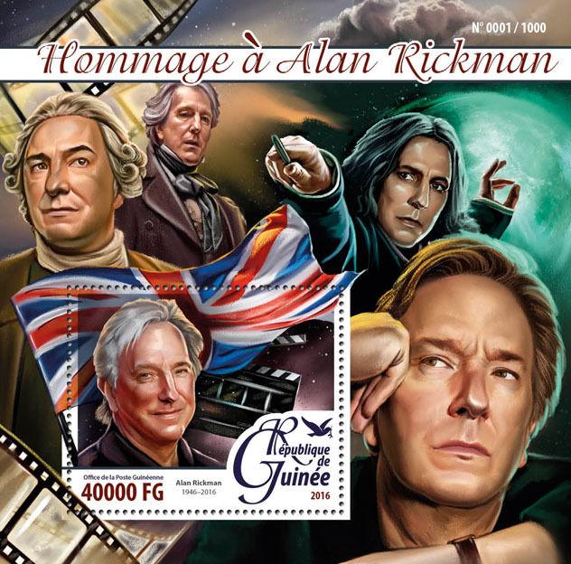 Guinea Harry Potter Stamps 2016 MNH Alan Rickman Tribute Severus Snape 1v S/S