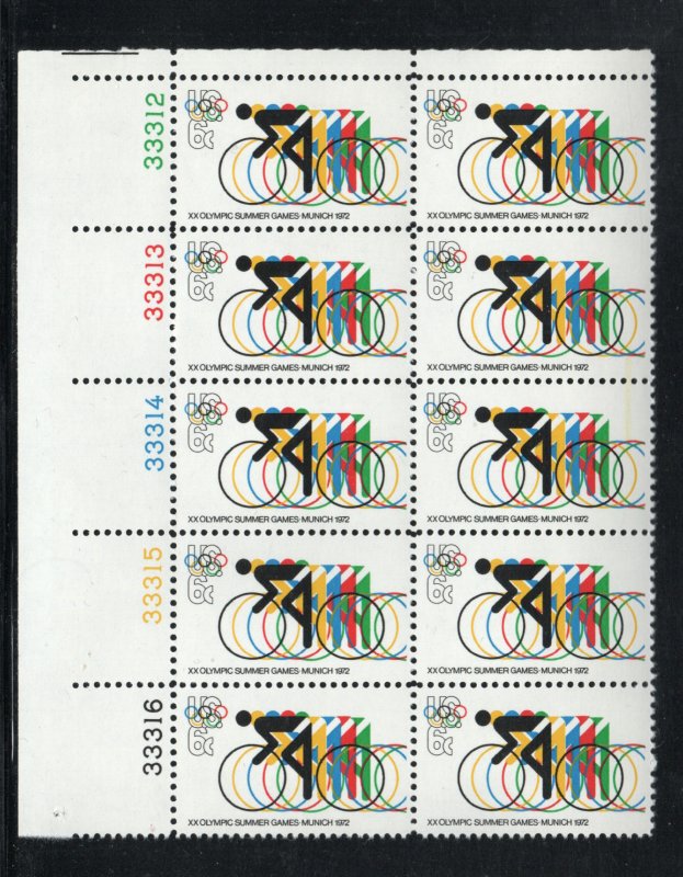 ALLY'S US Plate Block Scott #1460 6c Olympic Cycling [10] MNH F/VF [W-60b]