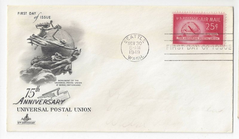 C38 C41 Sc C43 C44 Air mail FDC s 4 Different 1948 1949 First Day Cachet Covers