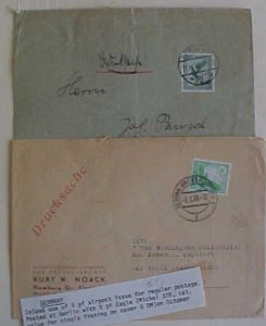GERMANY 1933,1938 5 PF AIRPOST SINGLES USED AS SURFACE RATE 2 DIFF