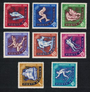 Romania Winter Olympic Games Innsbruck 8v 1963 MNH SC#1597-1604 SG#3061-3068