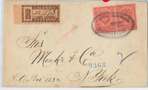 58592 - COLOMBIA - POSTAL HISTORY: REGISTERED COVER to USA - 1894 - NICE!