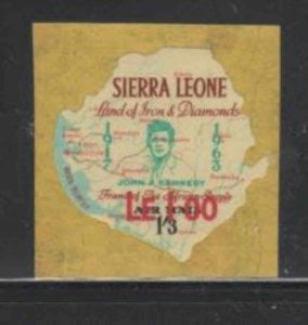 SIERRA LEONE #C35 1964 1le ON 1sh3p SURCHARGED MINT VF NH O.G