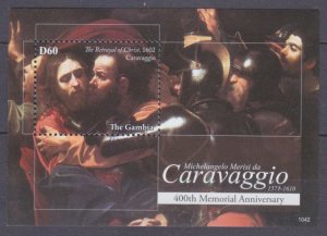 2010 Gambia 6367/B797 Painting 400 years since Caravaggio's death