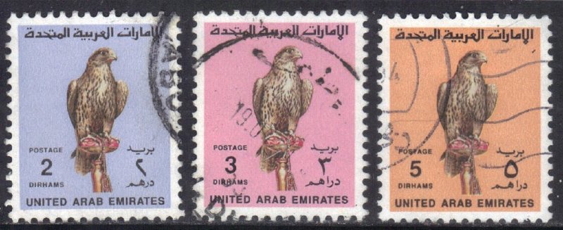 UNITED ARAB EMIRATES SC# 306+09+10 USED  1990 SEE SCAN