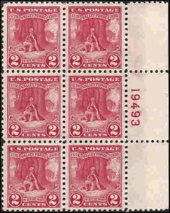 645 Mint,OG,NH... Plate Block of 6... SCV $37.50... VF/XF