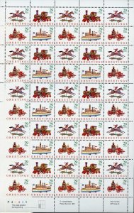 UNITED STATES SCOTT #2711/14 CHRISTMAS TOYS COMPLETE SHEET MINT NH