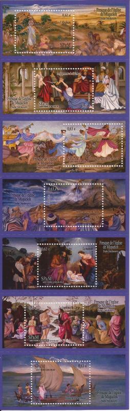 2013 Saint Pierre et Miquelon - Sc 972 - MS - MNH VF-Church of Miquelon Frescoes