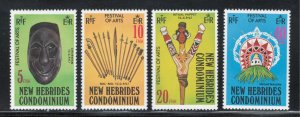 British New Hebrides 1979 Arts Festival Scott # 268 - 271 MNH