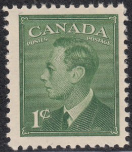 Canada 1949 MNH Sc #284 1c George VI with 'Postes-Postage'