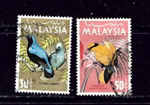 Malaysia 21-22 Used 1965 birds