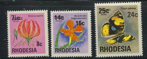 Rhodesia 364-66 MNH 1976 Surcharges