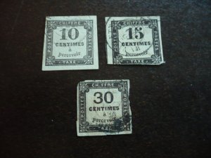 Stamps - France - Scott# J3,J4,J7 - Used Part Set of 3 Stamps