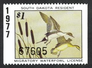 #4, South Dakota State Duck stamp, SCV $27.50