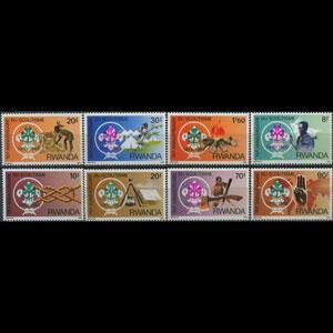 RWANDA 1985 - Scott# 1234-41 Scouts Set of 8 LH