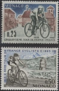 Monaco 546-547 (mh) Bicycle Tour de France (1963)