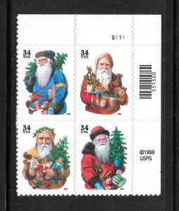 #3537-40 MNH Plate Block