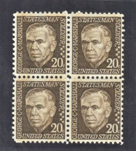 USA SCOTT #1289 MNH BLK of 4 1967  20c