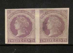 Prince Edward Island #16a Very Fine Mint Imperf Pair Unused (No Gum)