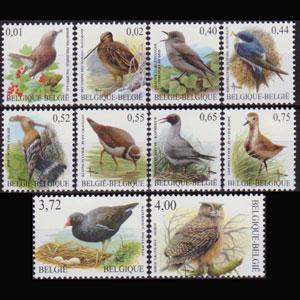 BELGIUM 2003 - Scott# 1970-9 Birds Set of 10 NH