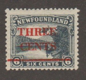 Newfoundland - Scott # 160 Humber River with red imprint - used