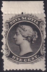 Nova Scotia 1860 Sc 8a MNH** margin single whitish paper