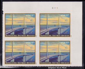 BOBPLATES #4649 Sunshine Skyway Plate Block VF MNH CV=$45~See Details for #s/Pos