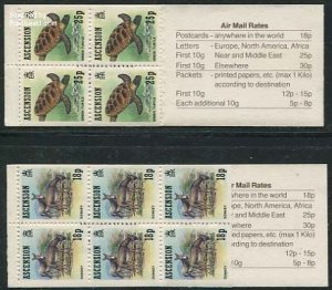 Ascension 1989, Animals 2 booklets, MNH