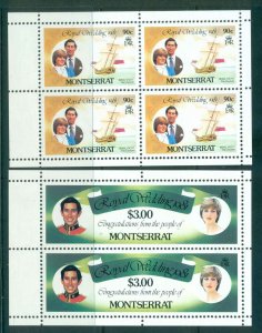 Montserrat 1981 Charles & Diana Wedding 2x Booklet panes MUH Lot45109