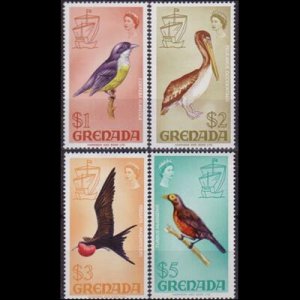 GRENADA 1971 - Scott# 306-9 Birds $1-5 LH