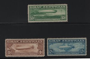 C13 - C15 XF Zeppelin Set OG mint never hinged nice color cv $ 1700 ! see pic !