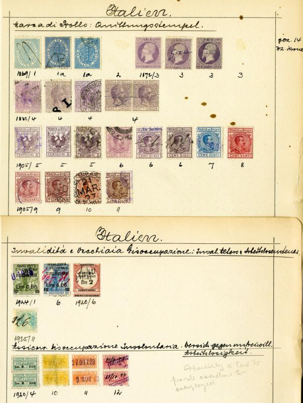 Italy Stamps Revenues 69x 1870's Vintage of municipals