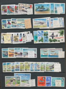 Tuvalu Jersey IOM Alderney Aviation MNH MH Used (Apx 150 Items) ( DW294