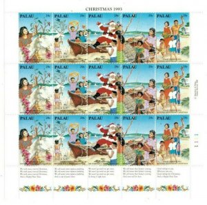 Palau - 1993 - Christmas Art - Sheet of 15 Stamps - Scott #317 - MNH