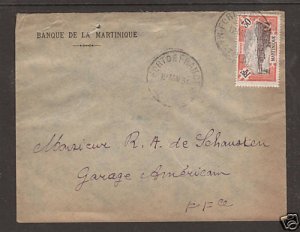 Martinique Sc 77 on 1934 local cover Fort de France CDS 