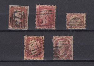 GB QV 1840/70 Collection Of 5 SG8/40/48/43/51 BP6416
